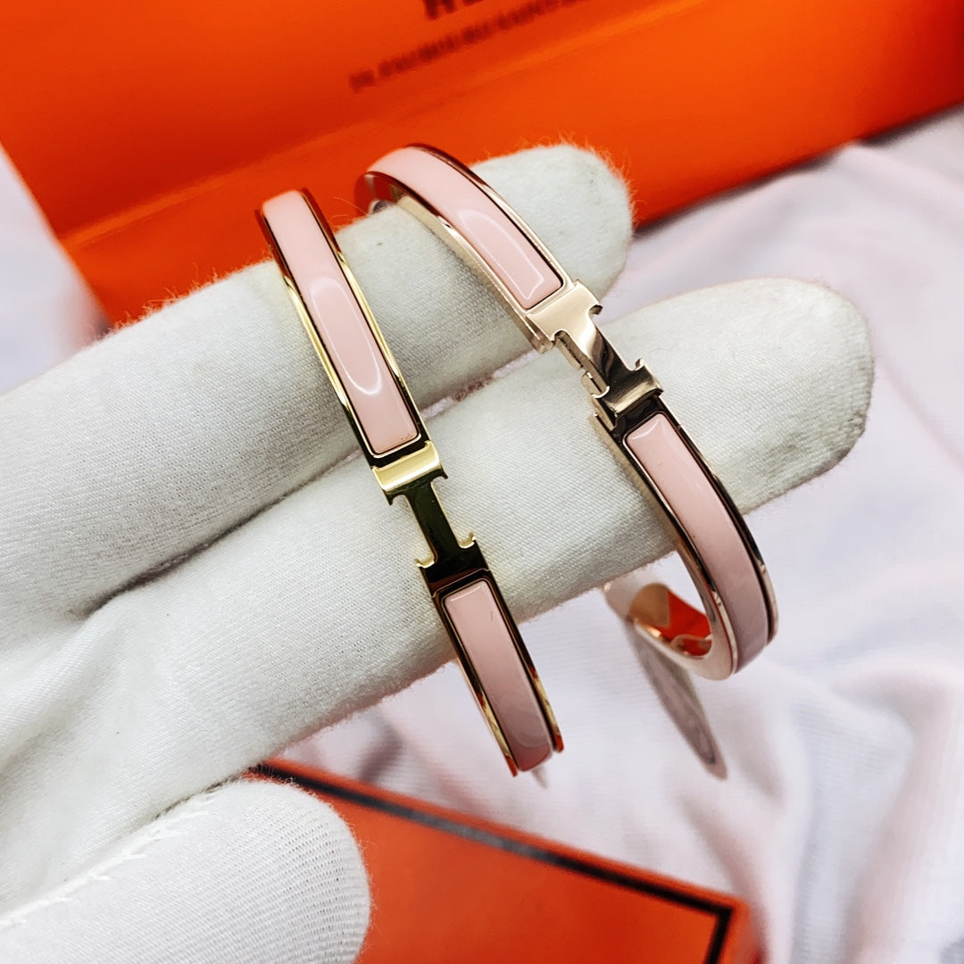[Rose Jewelrys]CLASSIC HM CLIC  PINK 8MM ENAMEL BRACELET