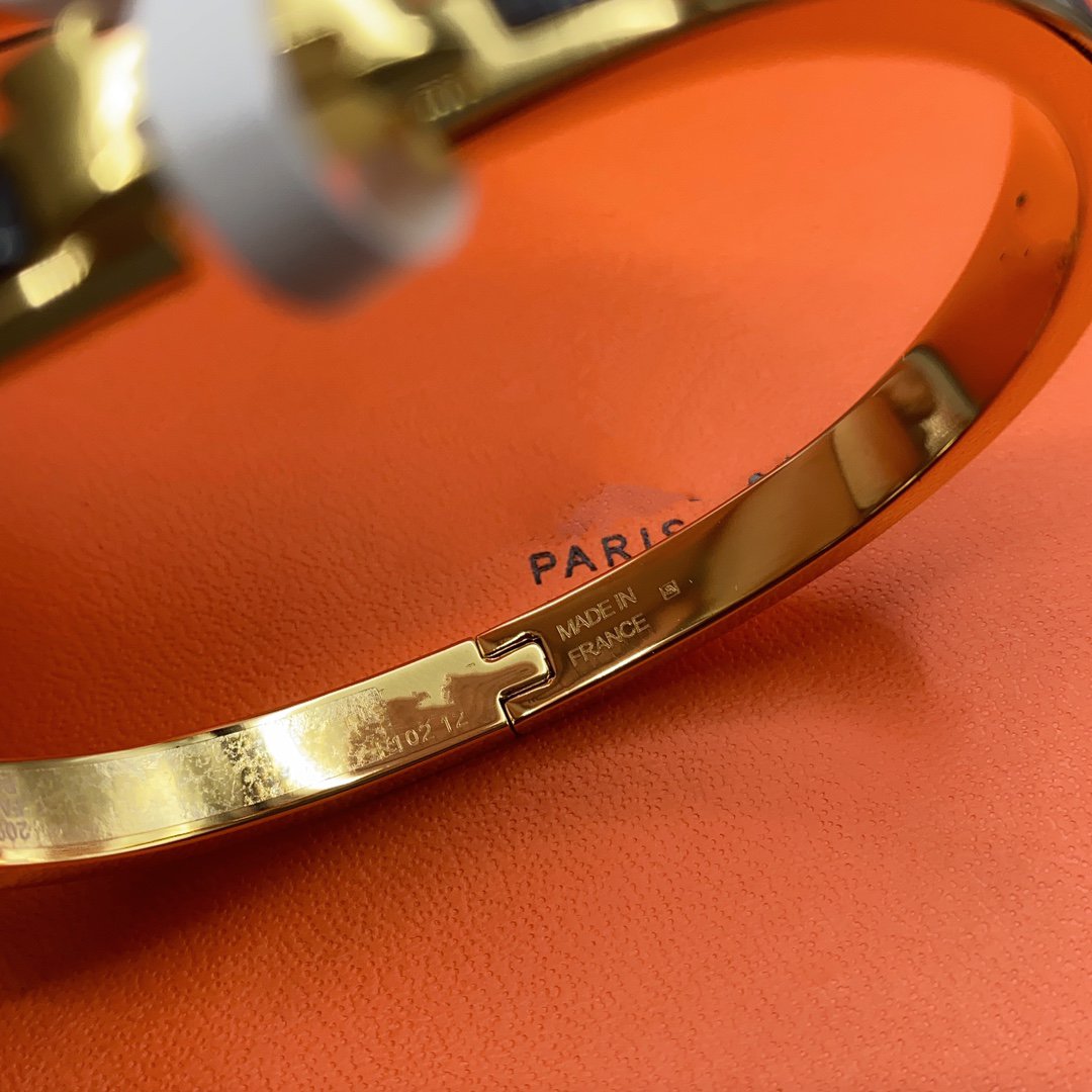 [Rose Jewelrys]CLASSIC HM CLIC BLACK 8MM ENAMEL BRACELET
