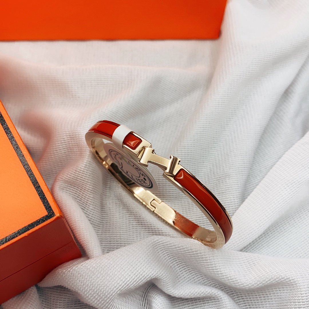 [Rose Jewelrys]CLASSIC HM CLIC RED 8MM ENAMEL BRACELET