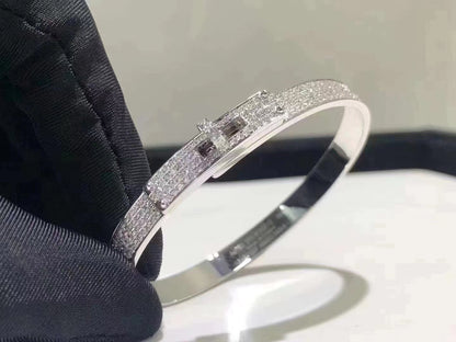 [Rose Jewelrys]HM KELLY BRACELET IN SILVER AND FULL PAVE DIAMOND