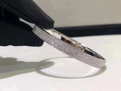 [Rose Jewelrys]HM KELLY BRACELET IN SILVER AND FULL PAVE DIAMOND