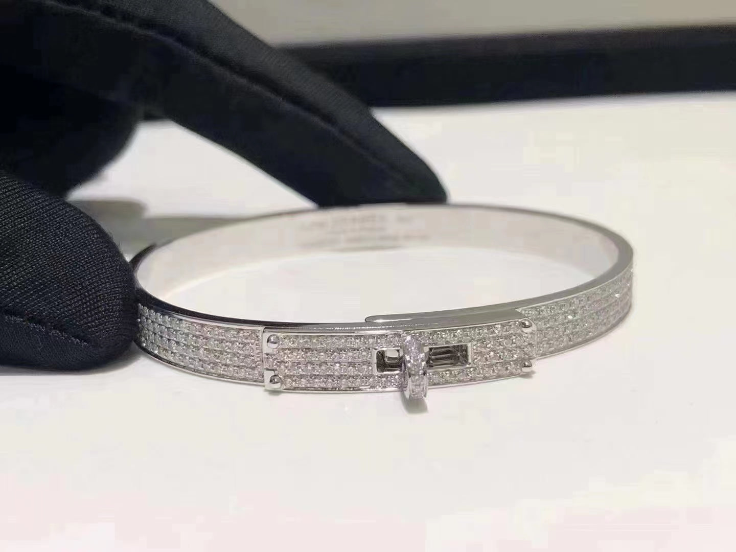 [Rose Jewelrys]HM KELLY BRACELET IN SILVER AND FULL PAVE DIAMOND