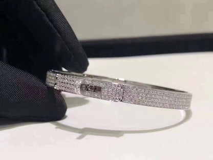 [Rose Jewelrys]HM KELLY BRACELET IN SILVER AND FULL PAVE DIAMOND