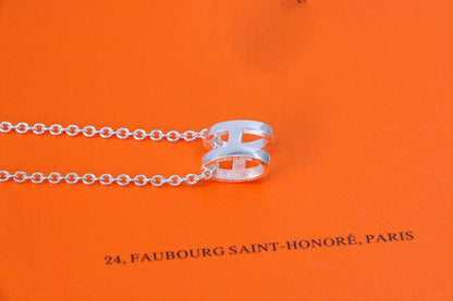 [Rose Jewelrys]HM NECKLACE H LETTER OVAL SERIES