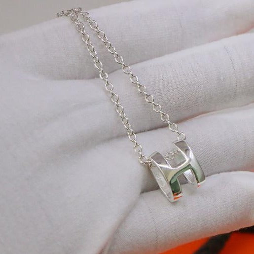 [Rose Jewelrys]HM NECKLACE H LETTER OVAL SERIES