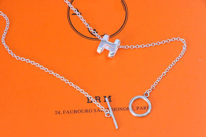 [Rose Jewelrys]HM NECKLACE H LETTER OVAL SERIES