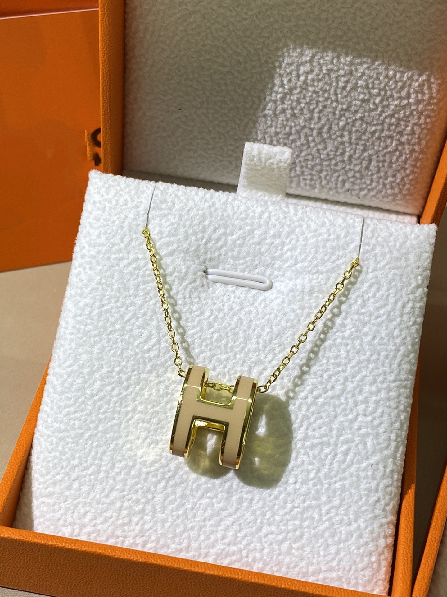 [Rose Jewelrys]HM CLIC YELLOW ENAMEL GOLD NECKLACE