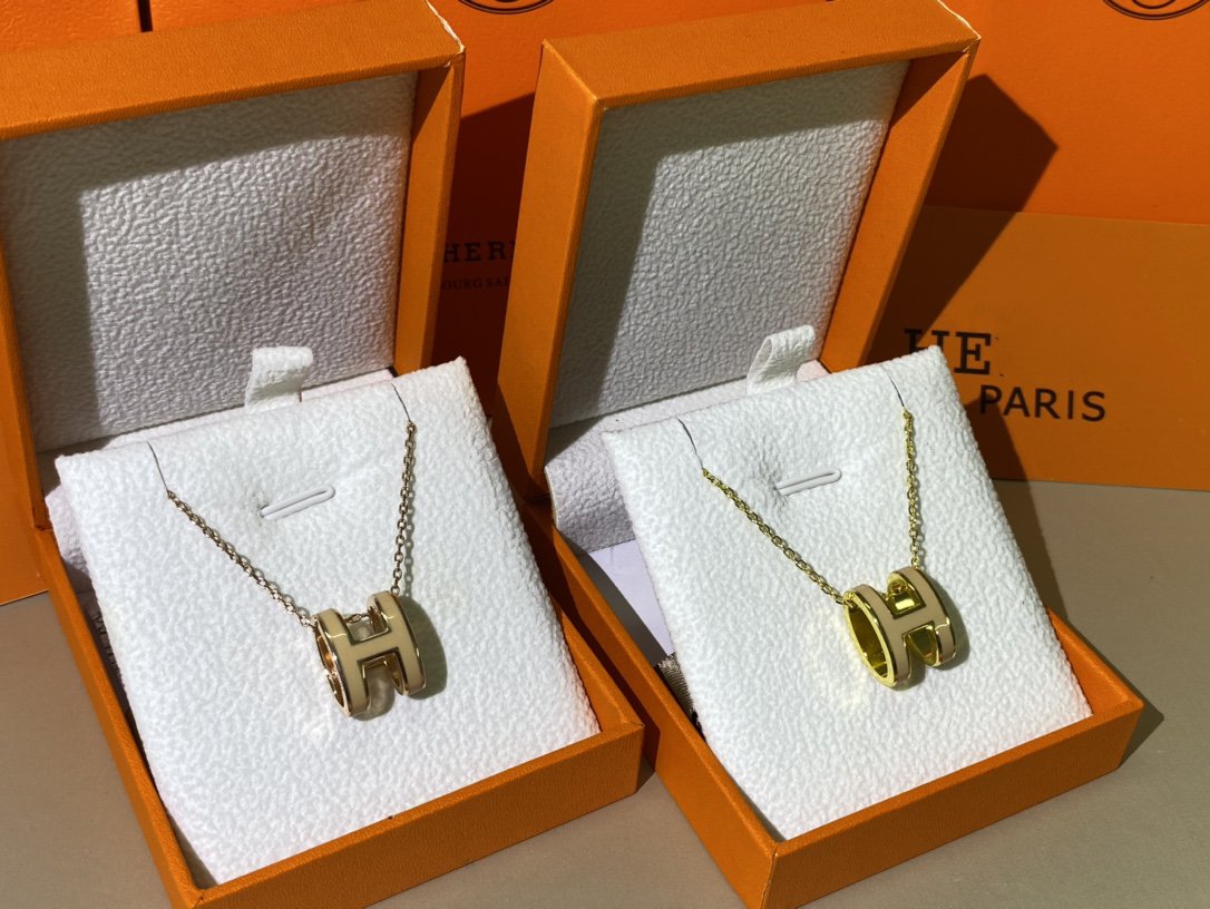 [Rose Jewelrys]HM CLIC YELLOW ENAMEL GOLD NECKLACE