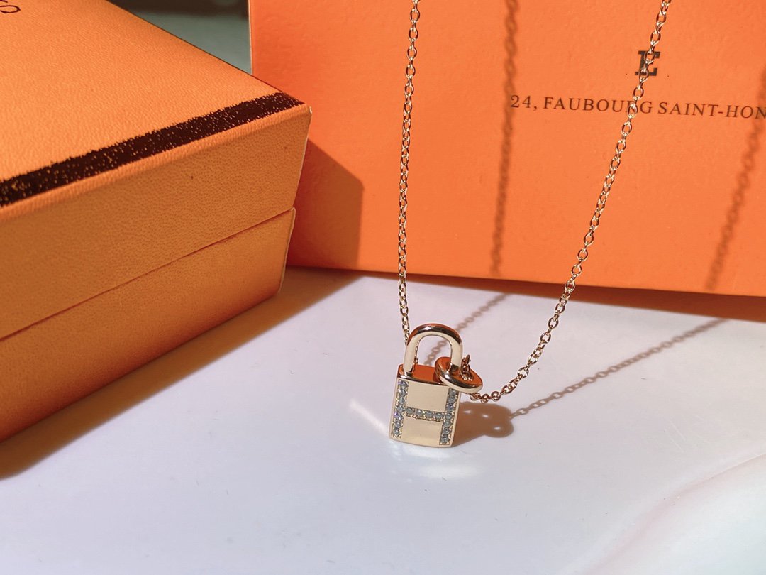[Rose Jewelrys]HM ADVANCED NICHE LOCK HEAD NECKLACE DIAMONDS