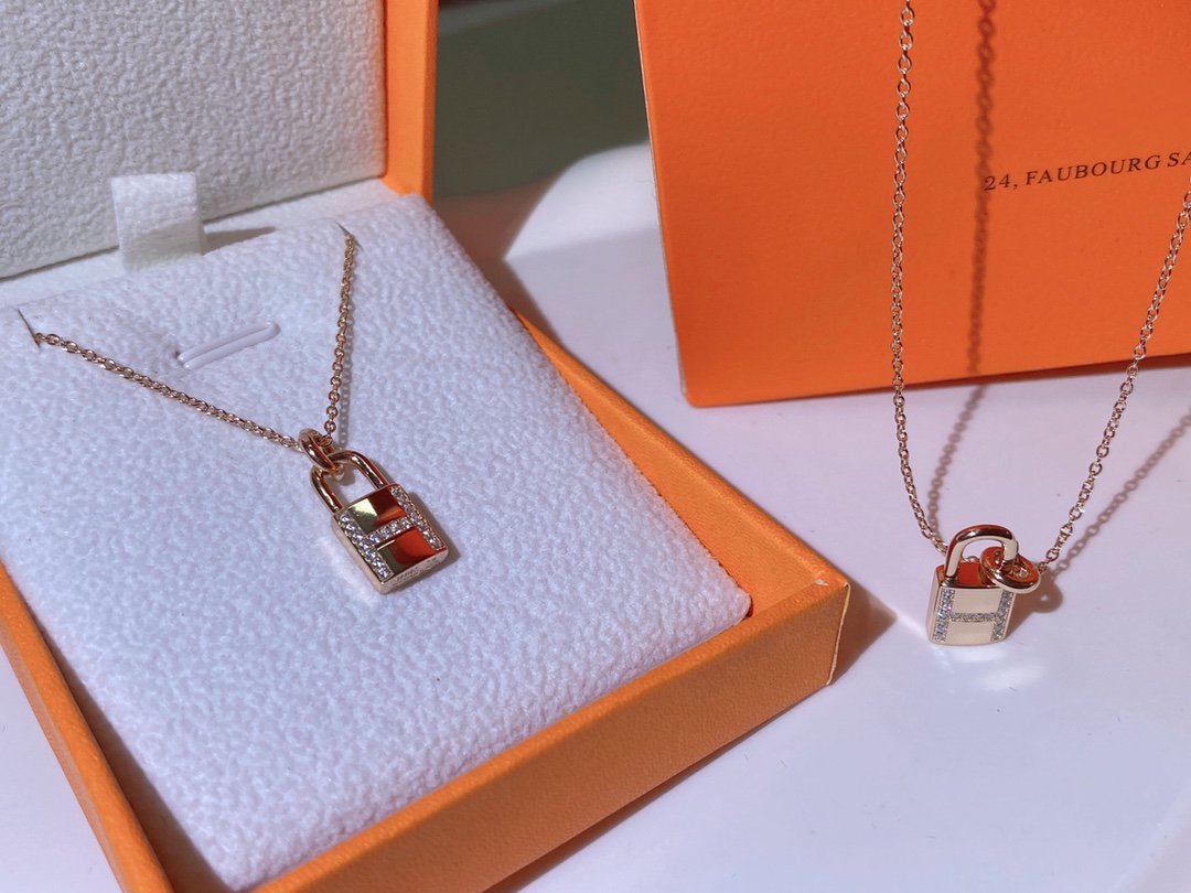 [Rose Jewelrys]HM ADVANCED NICHE LOCK HEAD NECKLACE DIAMONDS