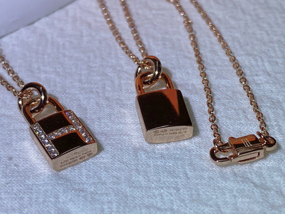 [Rose Jewelrys]HM ADVANCED NICHE LOCK HEAD NECKLACE DIAMONDS