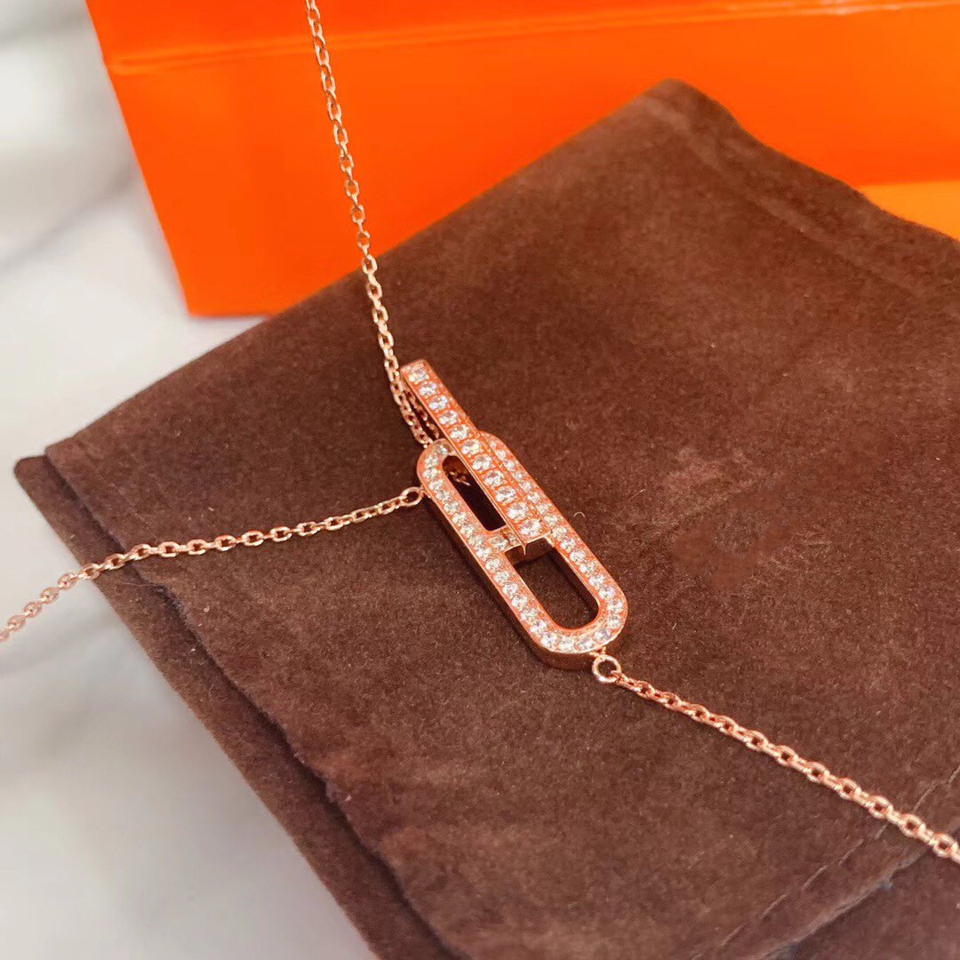 [Rose Jewelrys]HM NECKLACE PLATINUM ROSE GOLD DIAMOND