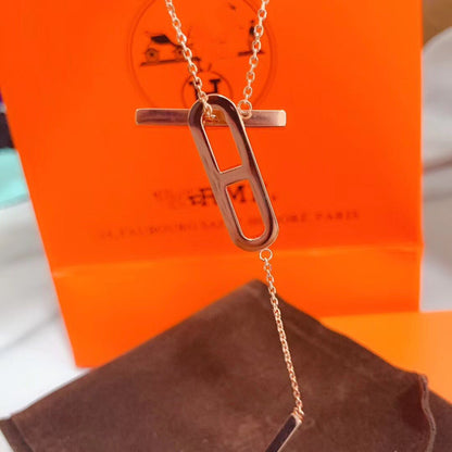 [Rose Jewelrys]HM NECKLACE PLATINUM ROSE GOLD DIAMOND