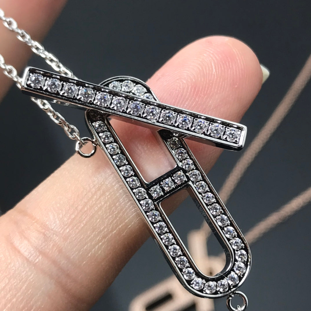 [Rose Jewelrys]HM NECKLACE PLATINUM ROSE GOLD DIAMOND