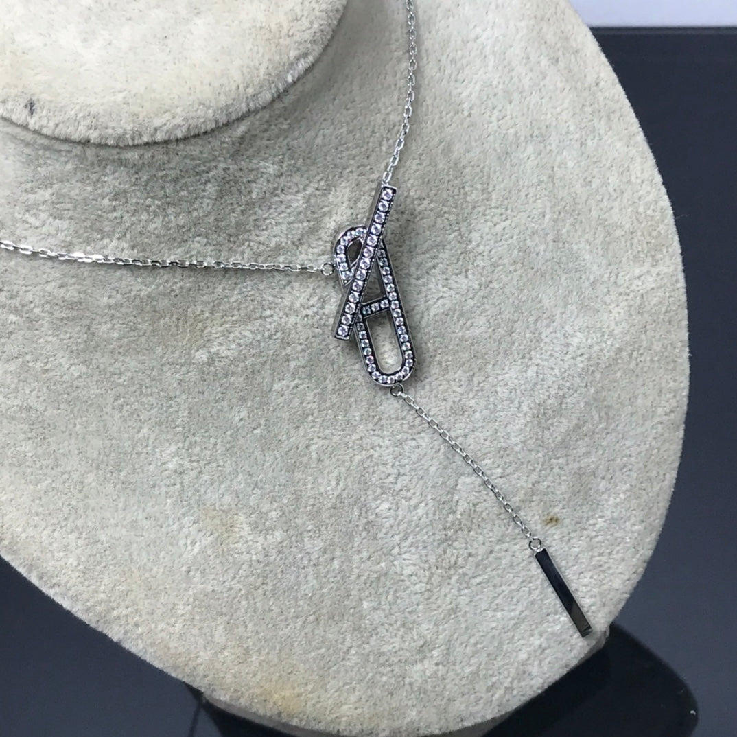 [Rose Jewelrys]HM NECKLACE PLATINUM ROSE GOLD DIAMOND