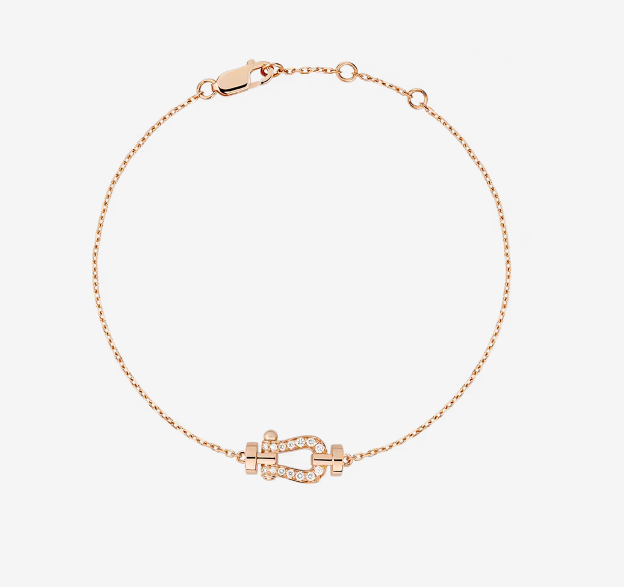 [Rose Jewelrys]FORCE 10 FULL DIAMOND BUCKLE CHAIN LINK MINI MODEL