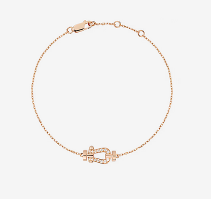 [Rose Jewelrys]FORCE 10 FULL DIAMOND BUCKLE CHAIN LINK MINI MODEL