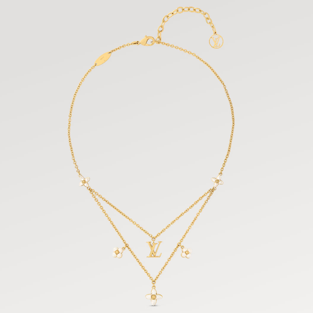 [Rose Jewelrys] FLOWERGRAM GOLD MOP DOUBLE ROW NECKLACE