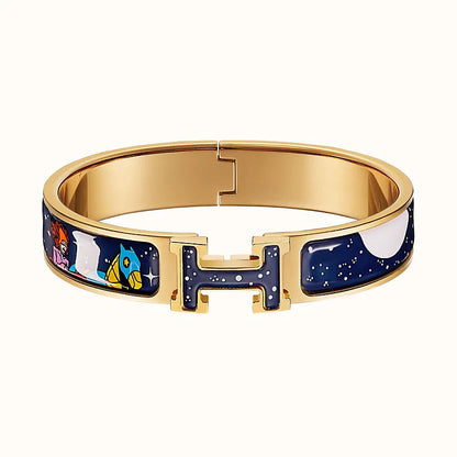 [Rose Jewelrys]H STAR AND MOON BRACELET 12MM