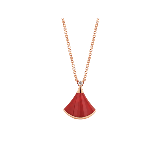 [Rose Jewelrys]DREAM NECKLACE CARNELIAN 1 DIAMOND