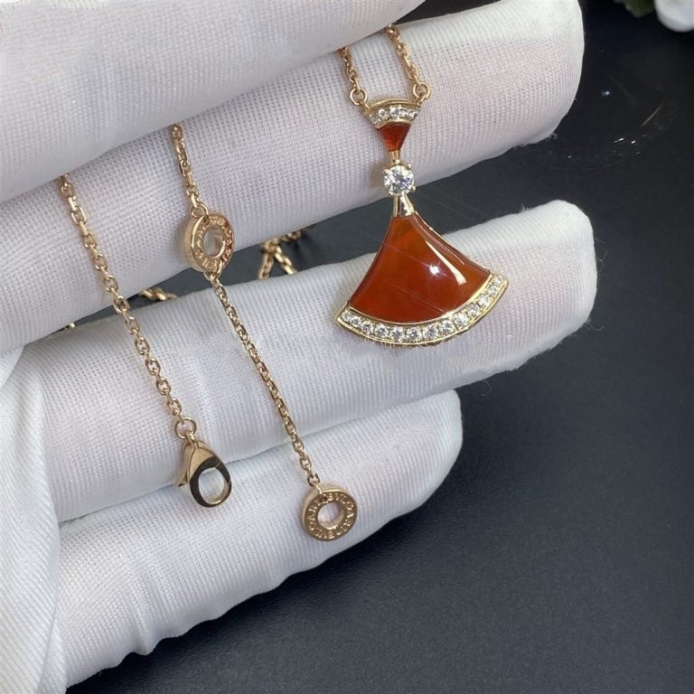 [Rose Jewelrys]DREAM NECKLACE CARNELIAN DIAMOND