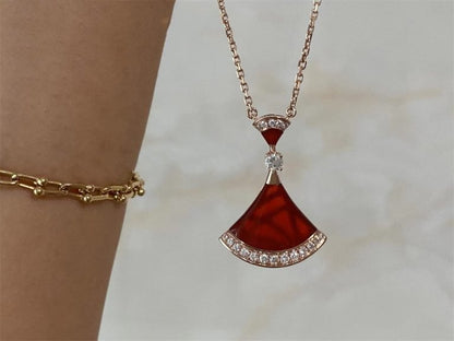 [Rose Jewelrys]DREAM NECKLACE CARNELIAN DIAMOND