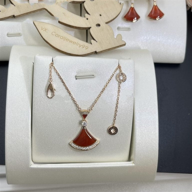 [Rose Jewelrys]DREAM NECKLACE CARNELIAN DIAMOND