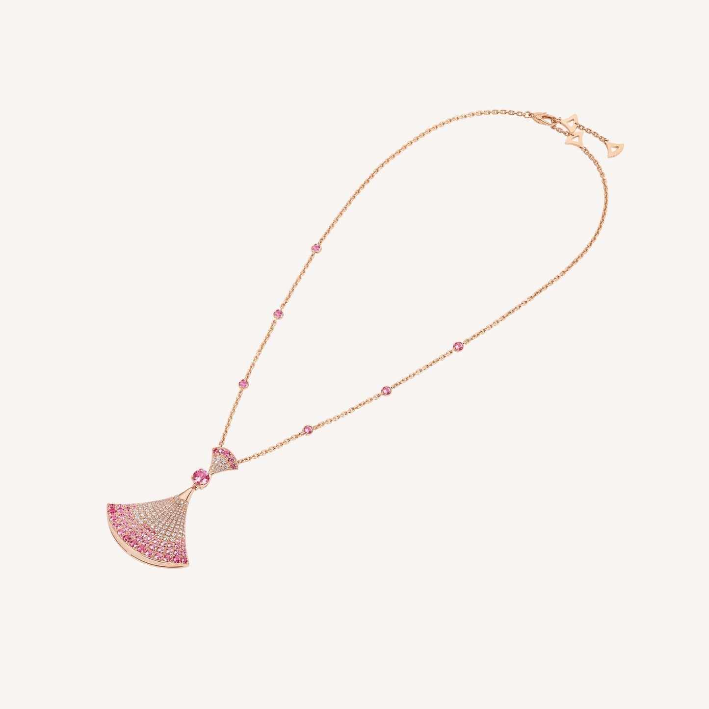 []DREAM NECKLACK DIAMOND PINK GOLD