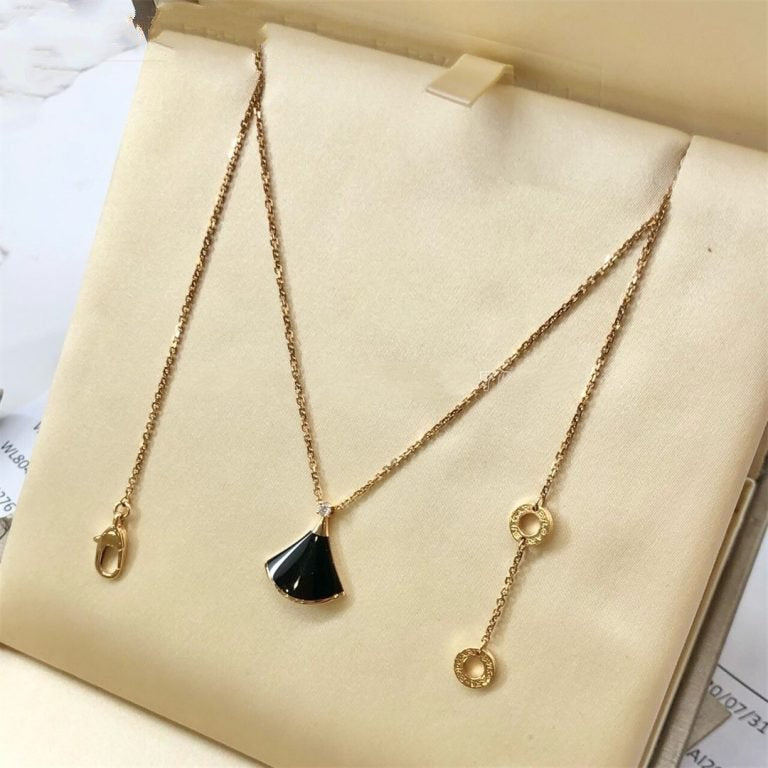 [Rose Jewelrys]DREAM NECKLACE ONYX 1 DIAMOND