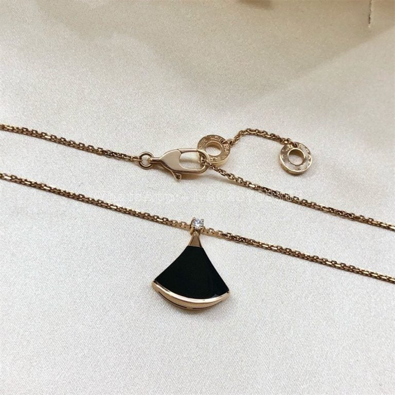 [Rose Jewelrys]DREAM NECKLACE ONYX 1 DIAMOND