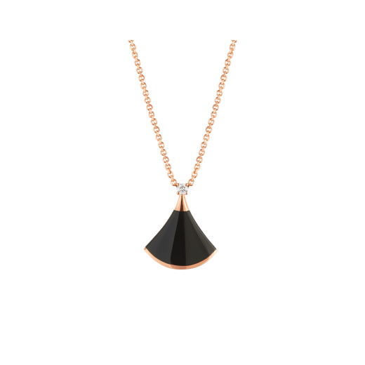 [Rose Jewelrys]DREAM NECKLACE ONYX 1 DIAMOND