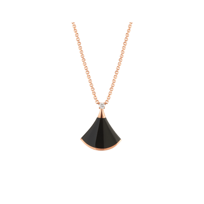 [Rose Jewelrys]DREAM NECKLACE ONYX 1 DIAMOND
