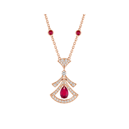[Rose Jewelrys]DREAM NECKLACE CARNELIAN DIAMOND PINK GOLD
