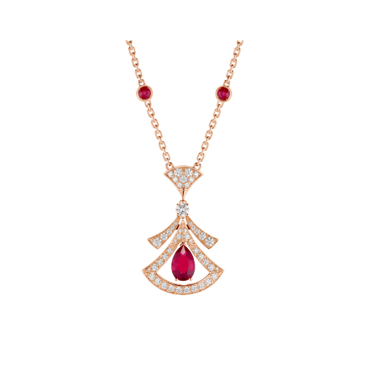 [Rose Jewelrys]DREAM NECKLACE CARNELIAN DIAMOND PINK GOLD