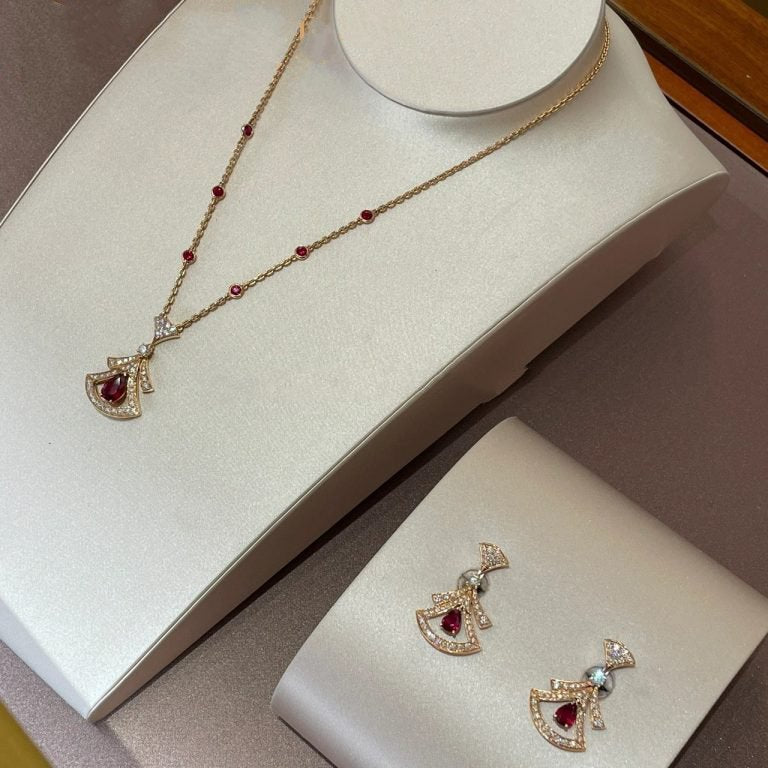 [Rose Jewelrys]DREAM NECKLACE CARNELIAN DIAMOND PINK GOLD