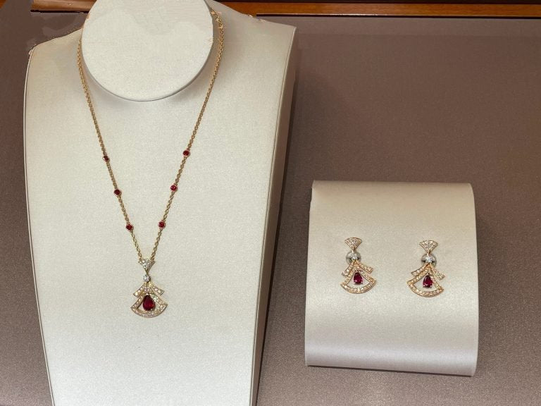 [Rose Jewelrys]DREAM NECKLACE CARNELIAN DIAMOND PINK GOLD