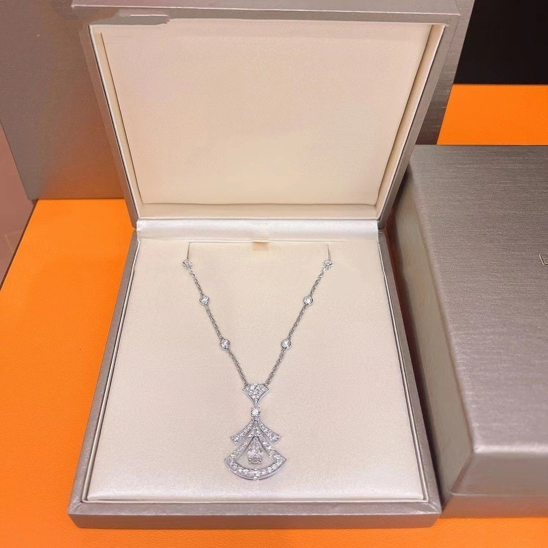 [Rose Jewelrys]DREAM NECKLACE WHITE DIAMOND SILVER