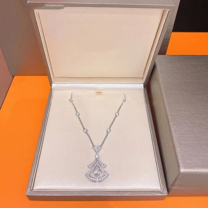 [Rose Jewelrys]DREAM NECKLACE WHITE DIAMOND SILVER