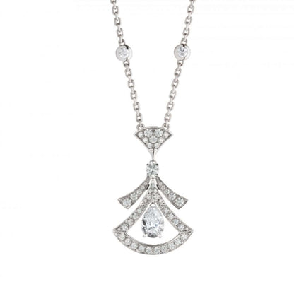 [Rose Jewelrys]DREAM NECKLACE WHITE DIAMOND SILVER