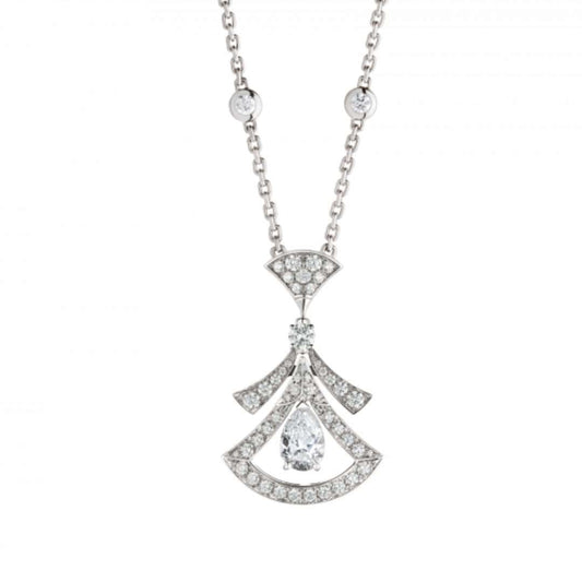 []DREAM NECKLACE WHITE DIAMOND SILVER