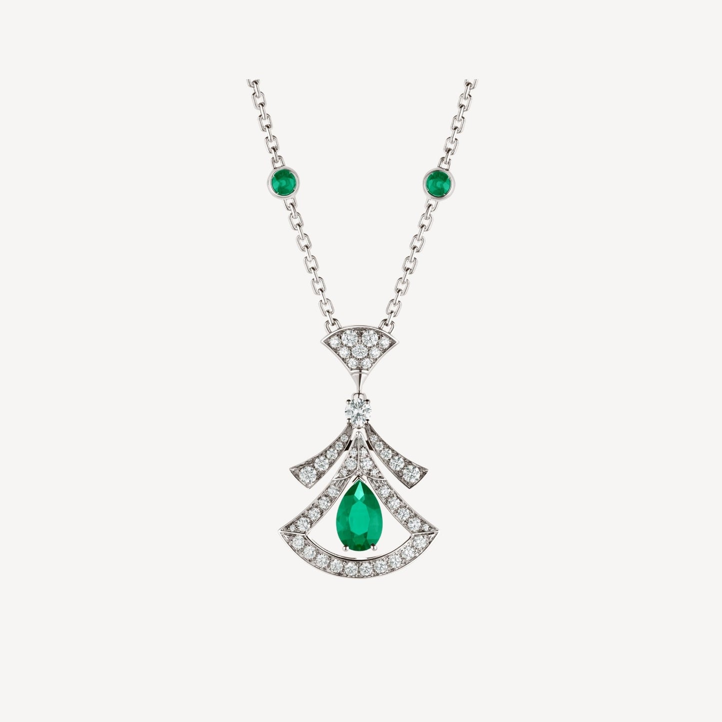 [Rose Jewelrys]DREAM NECKLACE MALACHITE DIAMOND SILVER