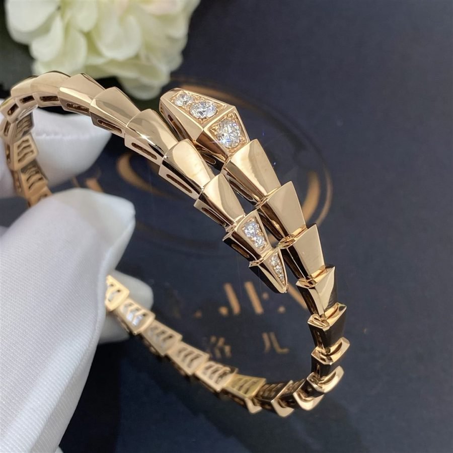 [Rose Jewelrys]SERPENTI BRACELET DIAMONDS PINK GOLD