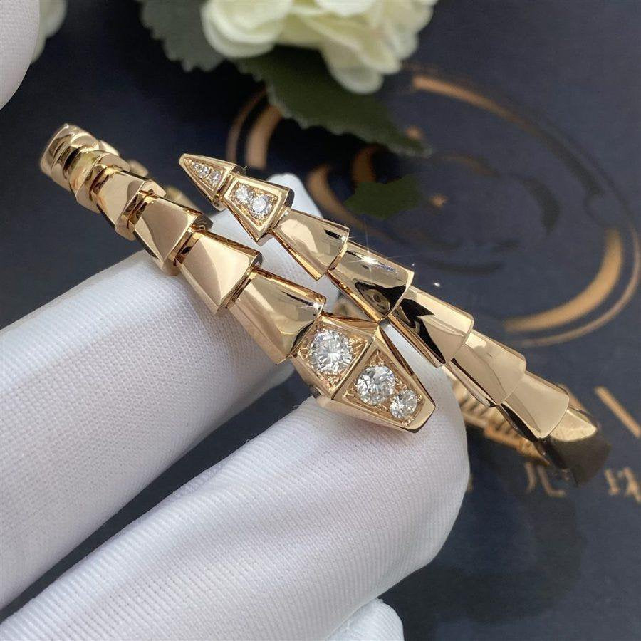 [Rose Jewelrys]SERPENTI BRACELET DIAMONDS PINK GOLD