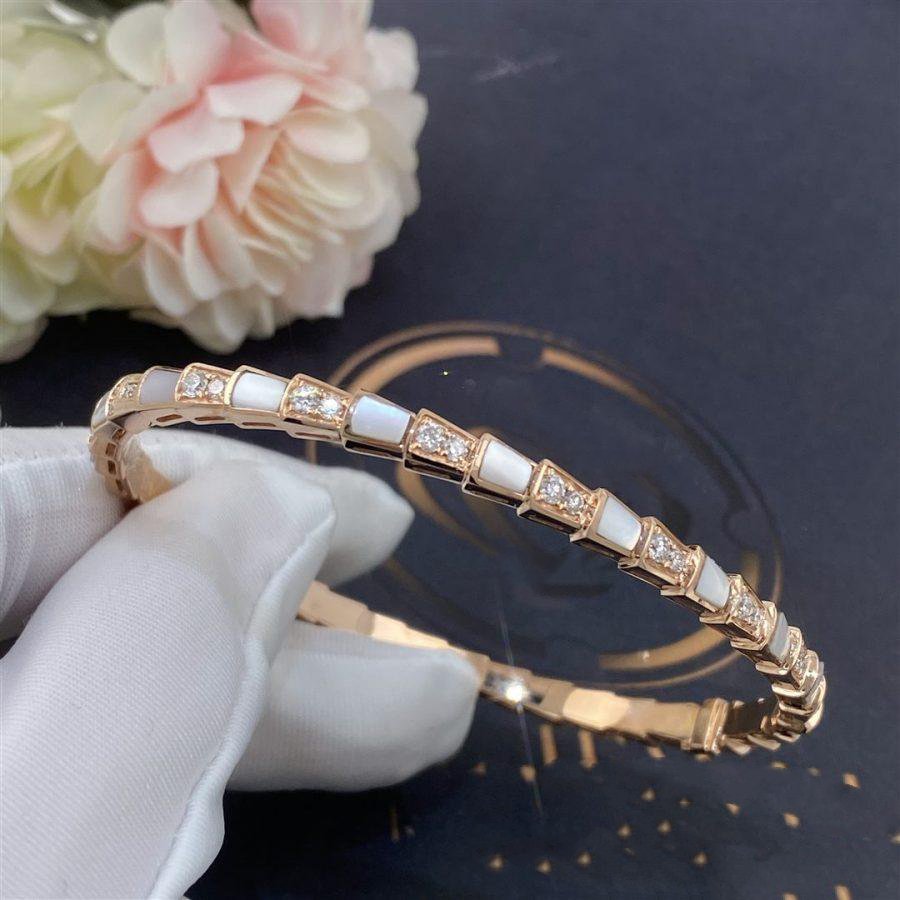 [Rose Jewelrys]SERPENTI BRACELET PINK GOLD MOP DIAMOND