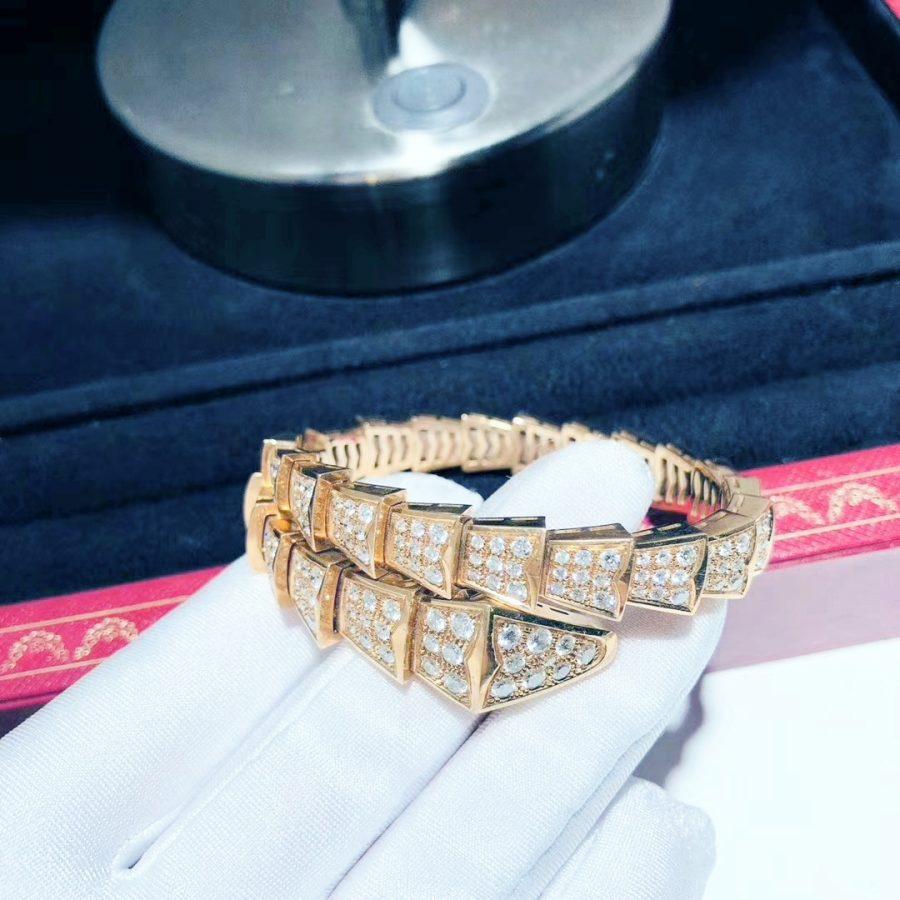 []SERPENTI BRACELET 8MM PINK GOLD DIAMOND