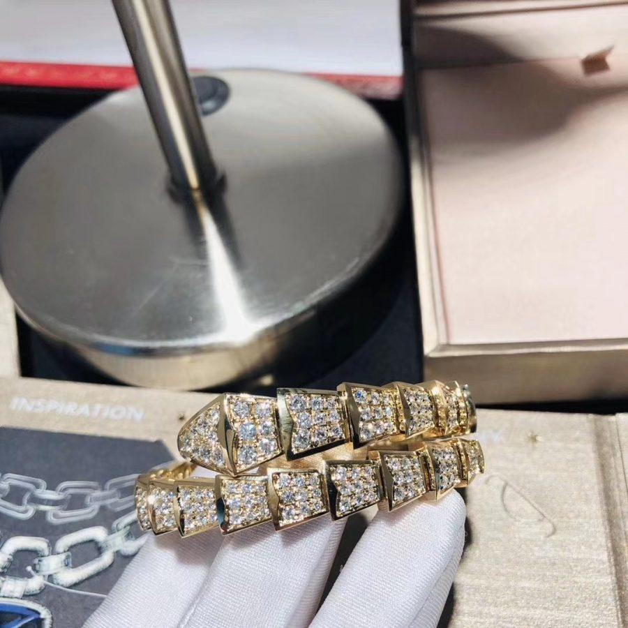 [Rose Jewelrys]SERPENTI BRACELET 8MM GOLD DIAMOND