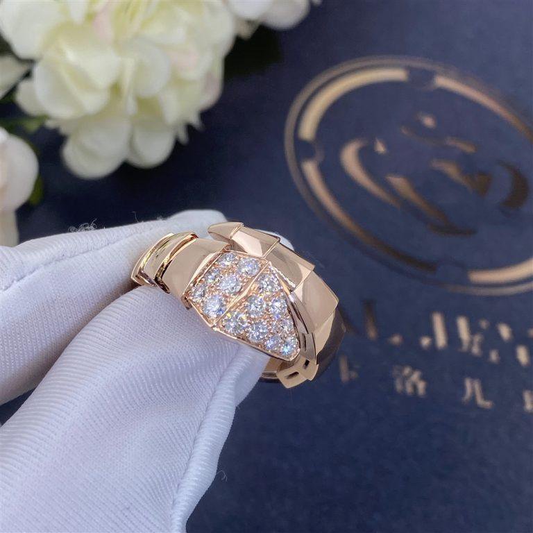 [Rose Jewelrys]SERPENTI RING PINK GOLD DIAMOND