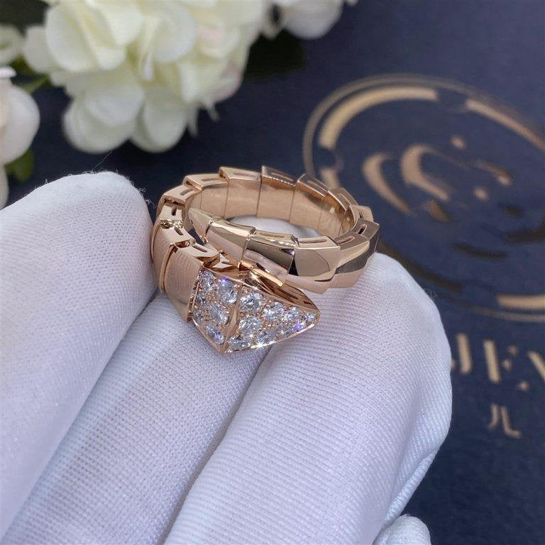 [Rose Jewelrys]SERPENTI RING PINK GOLD DIAMOND