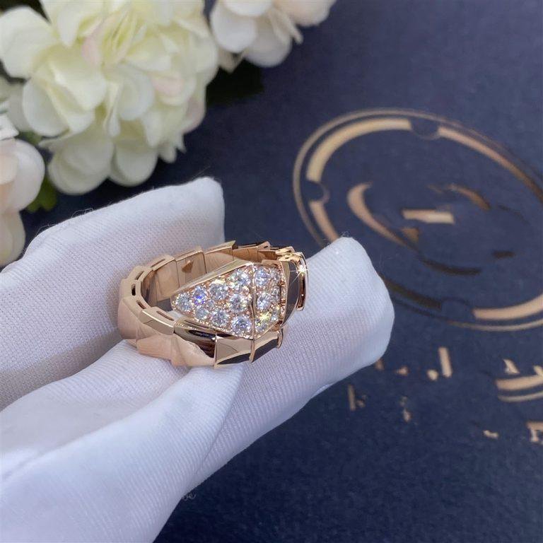 [Rose Jewelrys]SERPENTI RING PINK GOLD DIAMOND