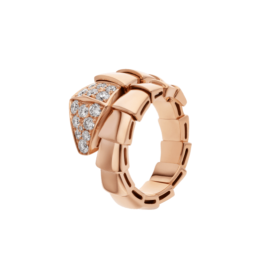 [Rose Jewelrys]SERPENTI RING PINK GOLD DIAMOND